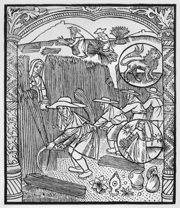 أغسطس ، الحصاد ، ليو ، رسم توضيحي من "Almanach des Bergers" ، 1491 (xylograph)